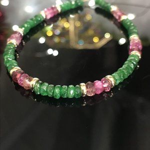 Reserved - Tsavorite Garnet Tourmaline Bracelet